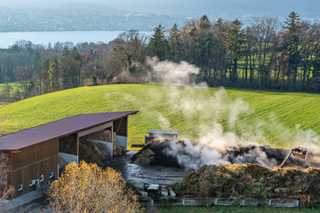 Kompostplatz auf dem Hof Etter